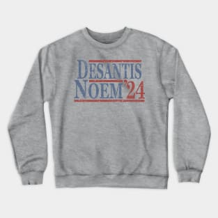 Distressed Ron DeSantis Kristi Noem 2024 Crewneck Sweatshirt